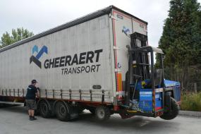 Deliveries with a truck-mounted forklift