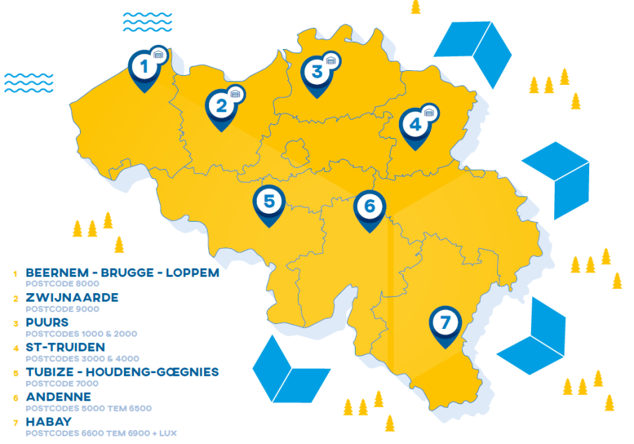 landkaart distributie transport